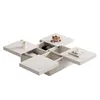 Abrihome Couchtisch-Quadratisch in Marmor-Optik mit 4 Produktbild-Vorschau 6