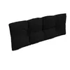 A black cushion for a sofa or bench, shown at an angle against a white background. Voir les images du produit