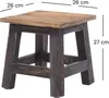 Fusshocker PALO | 27x26cm (HxB), rustikaler Holzhocker Produktbild-Vorschau 2