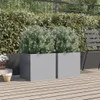 Pflanzkübel 2 Stk. Silbern 42x40x39 cm Verzinkter Stahl Produktbild-Vorschau 3