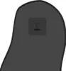 A close-up view of a black object with a square indentation in the center. Anteprima dell’immagine prodotto