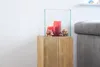 VIVANNO Windlicht Holz CANDELA Rechteckig, Antikbraun Produktbild-Vorschau 3