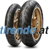 Two motorcycle tires with gold rims are displayed against a white background. A prominent blue watermark overlay is present. Produktbild-Vorschau