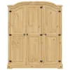 A wooden wardrobe with three doors. Produktbild-Vorschau