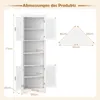 GOPLUS 6-stufiger Eckschrank, 171 cm hohe Badezimmerschrank Produktbild-Vorschau 5