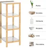 Étagère en bambou 4 niveaux Meuble de rangement avec Voir les images du produit 2
