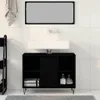 vidaXL Badezimmerschrank Schwarz 80 x 33 x 60 cm Produktbild-Vorschau 4