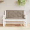 vidaXL Poduszki na ławkę ogrodową 2 szt. Taupe 120x50x7 cm Podgląd zdjęcia produktu 2