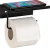 Toilettenpapierhalter aus Metall mit Ablage DESULO Produktbild-Vorschau 1