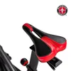 A close-up of a red and black bicycle seat with a Schwinn logo in the upper right corner. Voir les images du produit