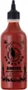 A bottle of Sriracha sauce against a white background. Produktbild-Vorschau