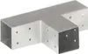 Connettore per pali 4 pz. Forma a T Metallo zincato 71 x 71 Anteprima dell’immagine prodotto 4