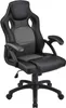 A black and gray racing-style office chair is shown from a three-quarter front view. Náhled obrázku produktu