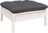 vidaXL 10 tlg. Garten Lounge Set mit Kissen Weiß Kiefer Produktbild-Vorschau 5