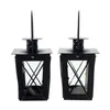 2x Mini Laterne Metall + Glas schwarz – Teelichthalter Produktbild-Vorschau 4