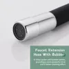 Close-up of a faucet extension hose with a bubbler, with marketing text overlay. Náhľad obrázku produktu