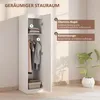 HOMCOM Kleiderschrank Mehrzweckschrank mit Kleiderstange, Produktbild-Vorschau 3