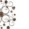 Close-up of a decorative metal fixture with floral and leaf motifs. Podgląd zdjęcia produktu