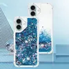 iPhone 16 Hülle - Coverup Liquid Glitzer Back Cover - Blau Produktbild-Vorschau 5