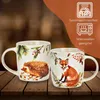 Herbst Tassen 4er Set Fuchs & Igel, 350 ml Kaffeetasse aus Produktbild-Vorschau 3