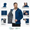 BUBW Herren Softshelljacke wasser- und winddicht mit Kapuze Produktbild-Vorschau 4