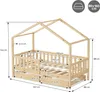 ML-Design dětská postel domeček postel 80x160 cm přírodní s Náhled obrázku produktu 9