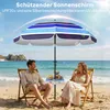 Outsunny Sonnenschirm Strand Ø198 cm UV30+ Strandschirm mit Produktbild-Vorschau 6