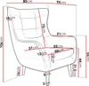 Designové křeslo ušák LEVI - špinavé bílé Náhled obrázku produktu 4