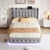 Lit double ProximaX 160 x 200 cm, velours gris, avec Voir les images du produit 10