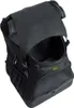 A black pet carrier backpack is shown from a top-down perspective with the main compartment open. Produktbild-Vorschau
