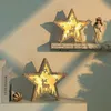 2 stuks LED-houten sterren, bruin, kerstdecoratie, 30 cm Productafbeelding-voorbeeld 4