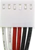 Close-up of a white connector with six wires extending from it. The wires are colored white, red, and black. Anteprima dell’immagine prodotto