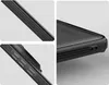Collage of close-up shots of a black phone case, highlighting its texture and button details. Produktbild-Vorschau