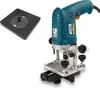 A router tool and a base plate are shown against a white background. Voir les images du produit