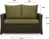 Gartenkissen Set grün – 110x60 + 2x50x56 cm – Für Produktbild-Vorschau 6