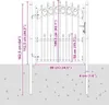 vidaXL Brána do plotu EMMEN s hroty, ocel, 104 x 109,5 cm, Náhled obrázku produktu 4