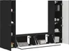 vidaXL Set di mobili TV, 6 pezzi, nero, legno composito Anteprima dell’immagine prodotto 3