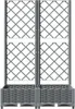 vidaXL Pflanzkübel mit Rankgitter Hellgrau 80x40x121,5 cm Produktbild-Vorschau 3