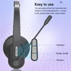 A close-up marketing image of a black Bluetooth headset with a microphone, highlighting its controls and ease of use. Náhľad obrázku produktu