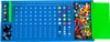 A blue board game with many small, colorful pieces stored in compartments and a green lid. Anteprima dell’immagine prodotto