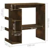 vidaXL Bartisch mit Regal Räuchereiche 100x50x101,5 cm Produktbild-Vorschau 7