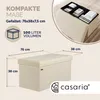 CASARIA® Sitzbank mit Stauraum Beige Cord Faltbar Sitzbank Produktbild-Vorschau 9