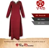 Mittelalter Kleid langarm Rot, mit Borte "Sigyn" M Produktbild-Vorschau 6