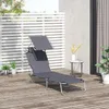 Sonnenliege klappbar mit Sonnendach, Gartenliege 4-fach Produktbild-Vorschau 1