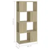 vidaXL Regálová knihovna Sonoma Oak 60x24x124,5cm výrobek Náhled obrázku produktu 7