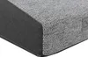A close-up view of the corner of a pet stair, showing the textured fabric and a small logo tag. Produktbild-Vorschau