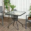 Gartentisch Abnehmbar Metall 76x76 cm Wetterfest Produktbild-Vorschau 2