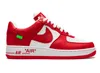 Louis Vuitton Air Force 1 Low Virgil Abloh – Bílá, červená, Náhled obrázku produktu 3