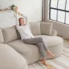 L-förmiges frameless Modulsofa, Chenille Cloud Sofa mit Produktbild-Vorschau 13