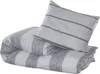 vidaXL Bettwäsche-Set Grau 200x220 cm Baumwolle Produktbild-Vorschau 3